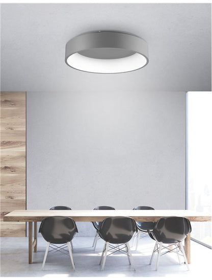 Plafoniera RANDO Gray Aluminium & Acrylic Led 42W Diam: 60 cm Nova Luce