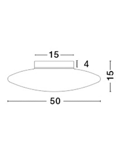 Plafoniera PRESSIONE Opal Glass Chrome Metal LED 3X12W E27 Diam: 50 cm  Nova Luce