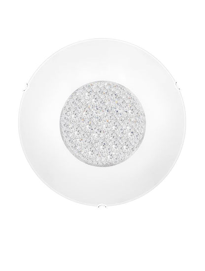 Plafoniera ERA White Glass & Crystal White Metal LED 2X12W E27 Diam: 30 cm Nova Luce