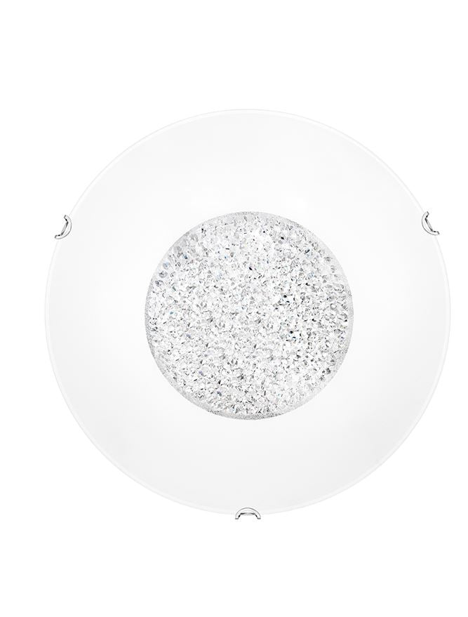 Plafoniera ERA White Glass & Crystal White Metal LED 4X12W E27 Diam: 50 cm Nova Luce