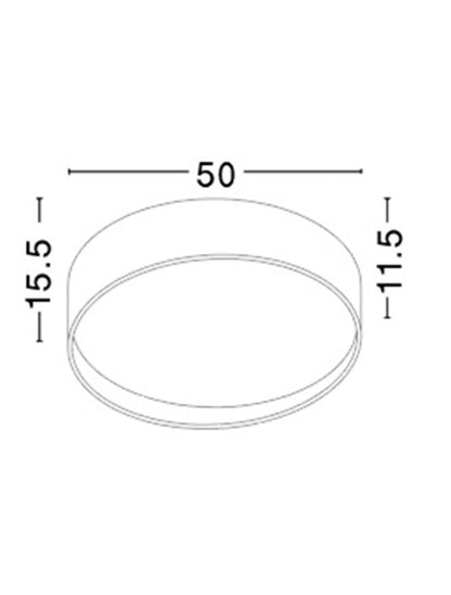 Plafoniera FANO White Aluminium & Acrylic Diffuser Led 34W 3000K Diam: 50 cm Nova Luce