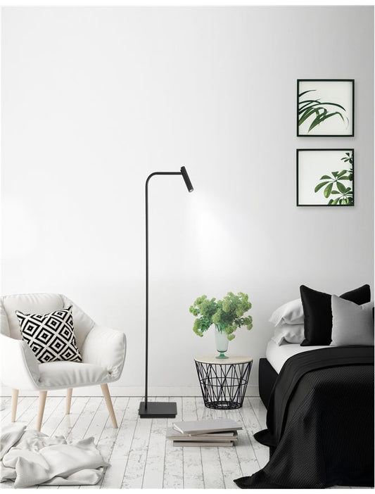 Lampadar SICILY black led 3W 3000K IP20 H150cm Nova Luce