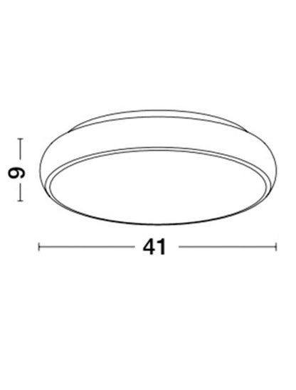 Plafoniera GAP White Aluminium Acrylic Diffuser Led 38W Diam: 41 cm Nova Luce