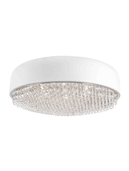 Plafoniera LYON Matt White Aluminium & Crystal 6X5W G9 Diam: 46 cm Nova Luce