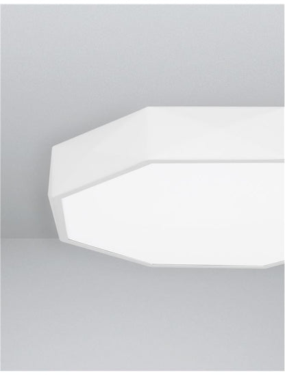 Plafoniera EBEN Sandy White Aluminium Matt White Acrylic Diffuser Led 24W Diam: 40 cm Nova Luce