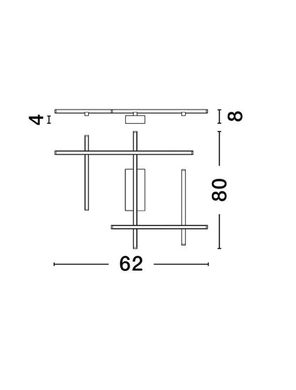 Plafoniera PACE Triac Dimmable Sandy Black Aluminium & Acrylic LED 63W 3000K Dim: 80X62 cm Nova Luce