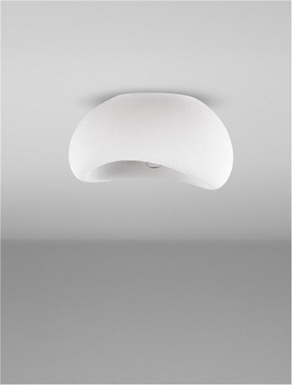 Plafoniera LEFKO Sandy White Polyurethane & Resin LED 1X12W E27 Dim: 40X32 cm  Nova Luce