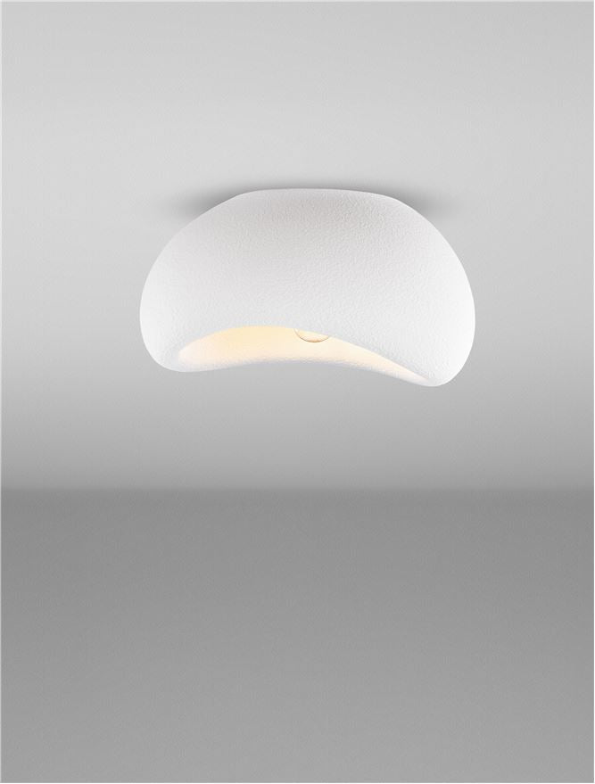 Plafoniera LEFKO Sandy White Polyurethane & Resin LED 1X12W E27 Dim: 40X32 cm  Nova Luce