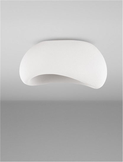 Plafoniera LEFKO Sandy White Polyurethane & Resin LED 1X12W E27 Dim: 50X40 cm  Nova Luce