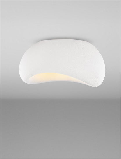 Plafoniera LEFKO Sandy White Polyurethane & Resin LED 1X12W E27 Dim: 50X40 cm  Nova Luce