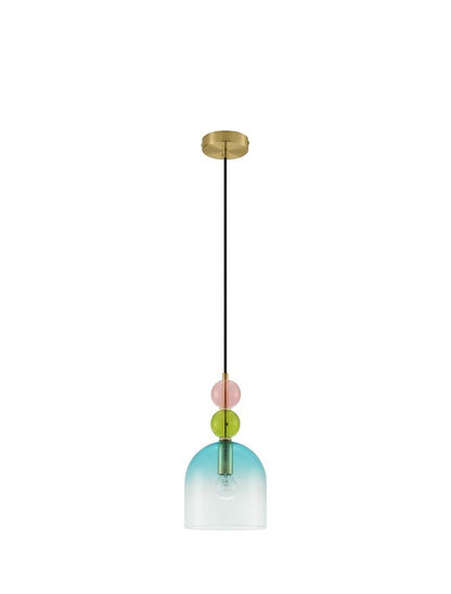 Lampa suspendata MURANO Light Green Blue & Pink Glass NOVA LUCE