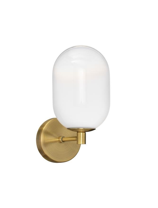 Aplica de interior BALOR gold gradient white glass G9 5W IP20 H24,5cm Nova Luce