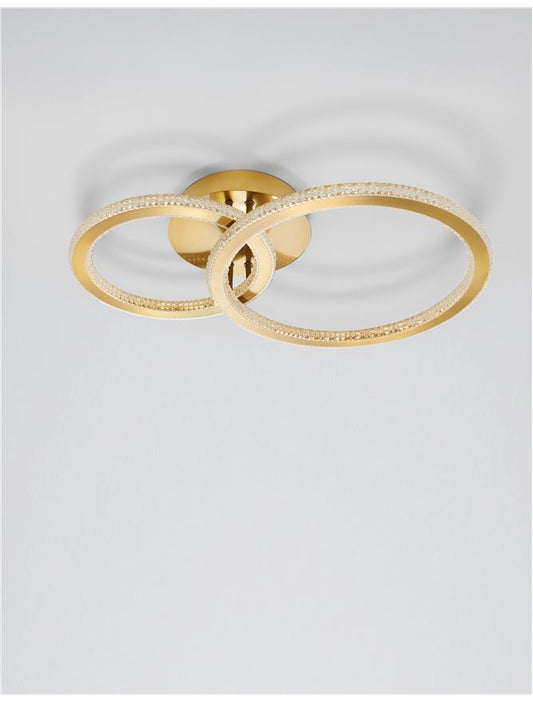 Plafoniera CILION Brass Gold Aluminium & Acrylic Led 48W Dim: 70X40 cm Nova Luce