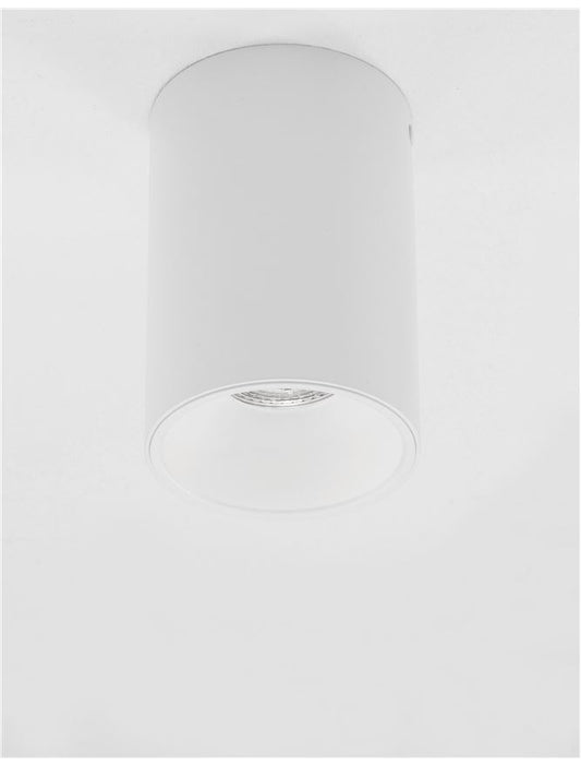 Plafoniera NIDO Sandy White Aluminium 1X10W Diam. 9.6 cm Nova Luce