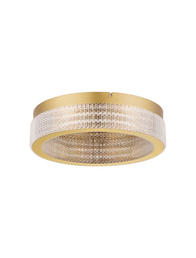 Plafoniera KLEPSIDRA Triac Dimmable Platinum Gold Stainless Steel, Aluminium & Acrylic LED 46W 3000K Diam: 40 cm  Nova Luce