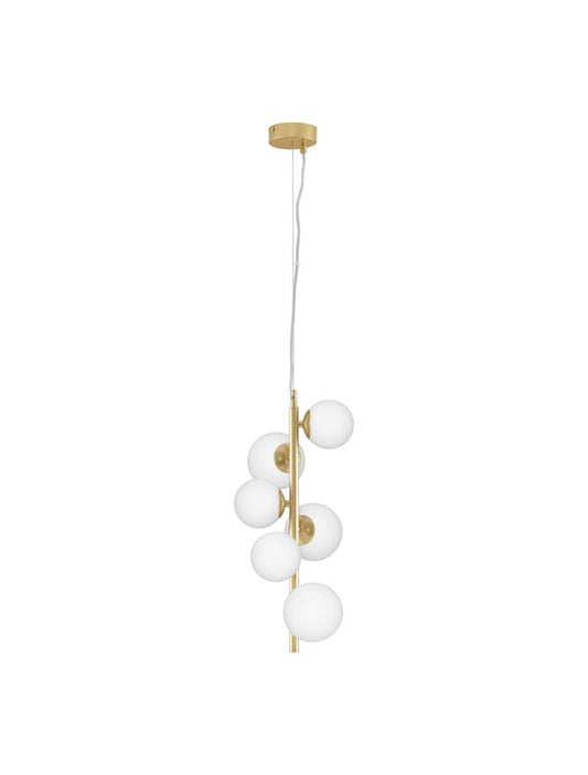 Lampa suspendata ODILLIA Opal Glass & Matt Gold 6 NOVA LUCE