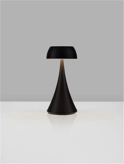 Lampa de masa portabila YCRO, negru, LED 2Watt 3.7Volt 60Lm IP54 3000K Switch On/Off USB Wire D:8 H:17.5 cm