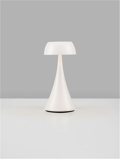 Lampa de masa portabila YCRO, alb nisipiu, LED 2Watt 3.7Volt 60Lm IP54 3000K Switch On/Off USB Wire D:8 H:17.5 cm