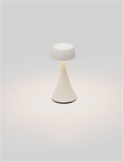 Lampa de masa portabila YCRO, alb nisipiu, LED 2Watt 3.7Volt 60Lm IP54 3000K Switch On/Off USB Wire D:8 H:17.5 cm