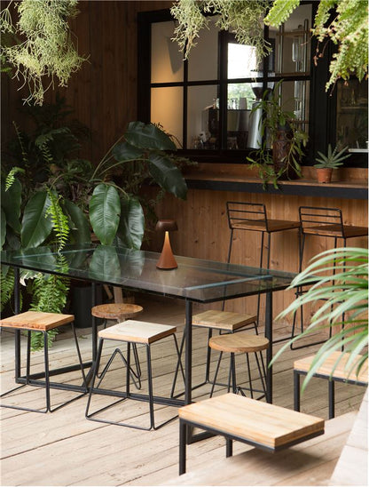 Lampa de masa portabila YCRO, rust, LED 2Watt 3.7Volt 60Lm IP54 3000K Switch On/Off USB Wire D:8 H:17.5 cm