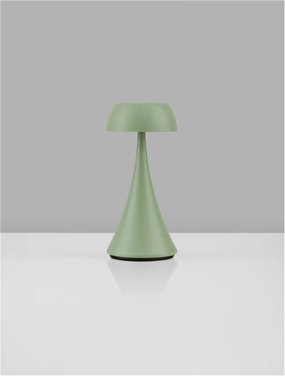 Lampa de masa portabila YCRO, verde masliniu, LED 2Watt 3.7Volt 60Lm IP54 3000K Switch On/Off USB Wire D:8 H:17.5 cm