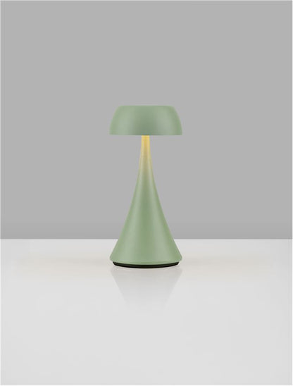 Lampa de masa portabila YCRO, verde masliniu, LED 2Watt 3.7Volt 60Lm IP54 3000K Switch On/Off USB Wire D:8 H:17.5 cm