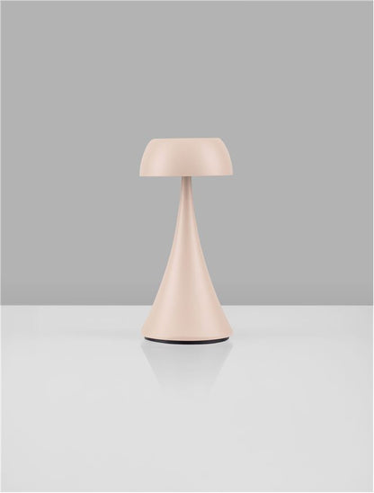 Lampa de masa portabila YCRO, crem, LED 2Watt 3.7Volt 60Lm IP54 3000K Switch On/Off USB Wire D:8 H:17.5 cm