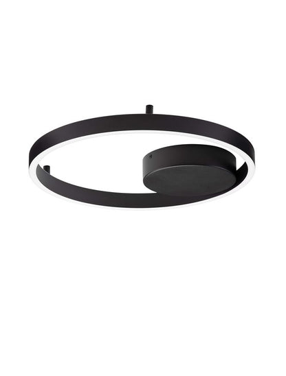 Plafoniera HEDRA Triac Dimmable Sandy Black Metal, Aluminium & Acrylic LED 40W 3000K Diam: 40 cm  Nova Luce