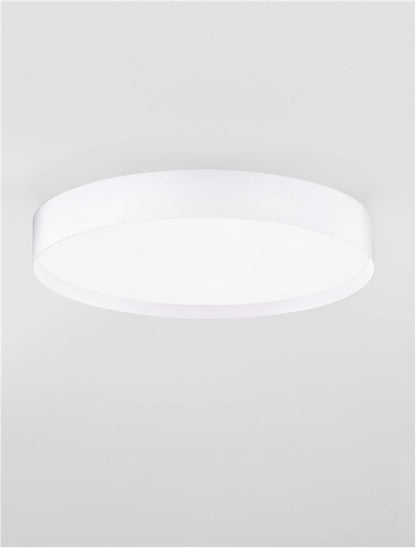 Plafoniera ROI Triac Dimmable Sandy White Metal, Aluminium & Acrylic LED 37W 2700+3000K Diam: 40 cm  Nova Luce