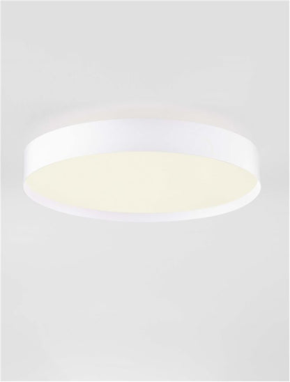 Plafoniera ROI Triac Dimmable Sandy White Metal, Aluminium & Acrylic LED 37W 2700+3000K Diam: 40 cm  Nova Luce