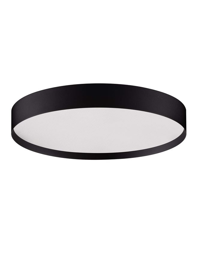 Plafoniera ROI Triac Dimmable Sandy Black Metal, Aluminium & Acrylic LED 37W 2700+3000K Diam: 40 cm  Nova Luce