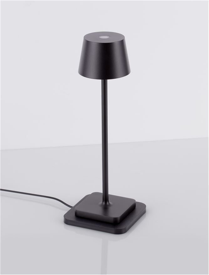 Lampa de masa portabila DECK, sandy black, 1.5W, IP 54 H 30 cm, Nova Luce