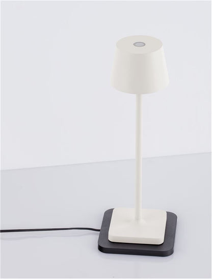 Lampa de masa portabila DECK, sandy white, 1.5W, IP 54 H 30 cm, Nova Luce