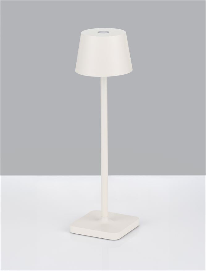 Lampa de masa portabila DECK, sandy white, 1.5W, IP 54 H 30 cm, Nova Luce