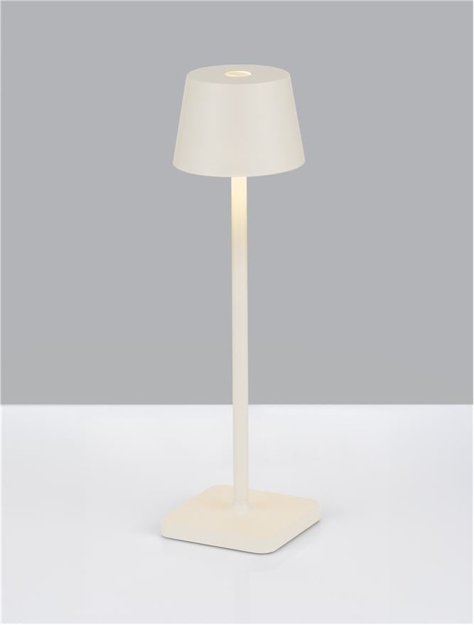 Lampa de masa portabila DECK, sandy white, 1.5W, IP 54 H 30 cm, Nova Luce