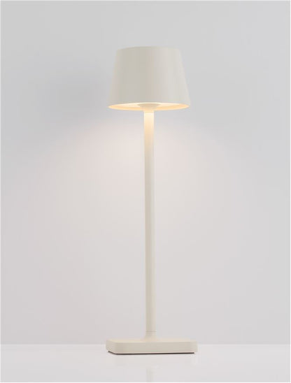 Lampa de masa portabila DECK, sandy white, 1.5W, IP 54 H 30 cm, Nova Luce