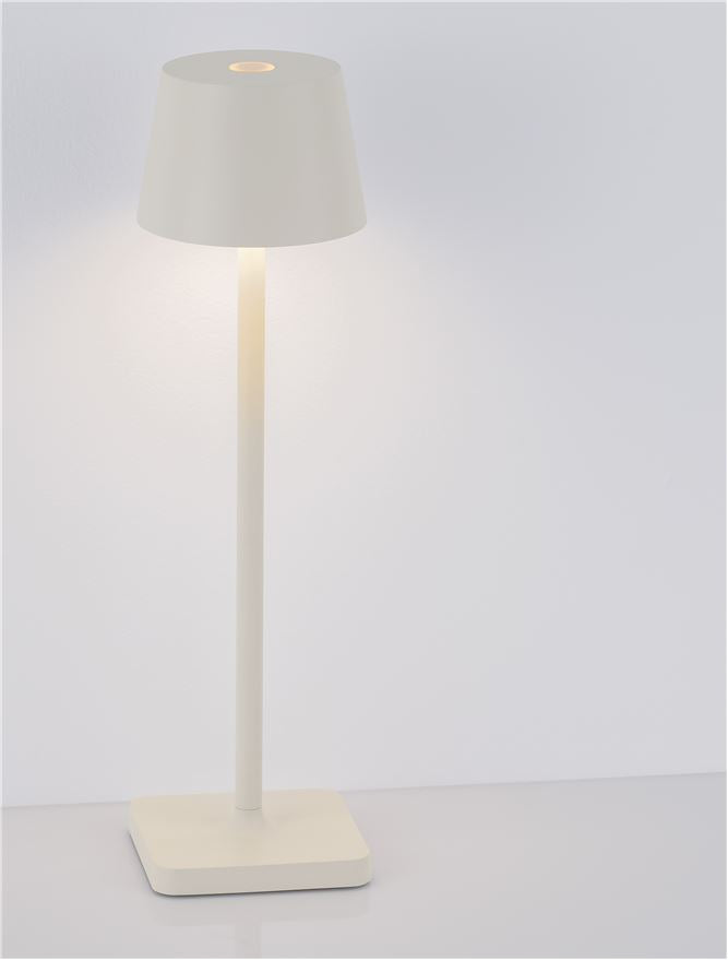 Lampa de masa portabila DECK, sandy white, 1.5W, IP 54 H 30 cm, Nova Luce