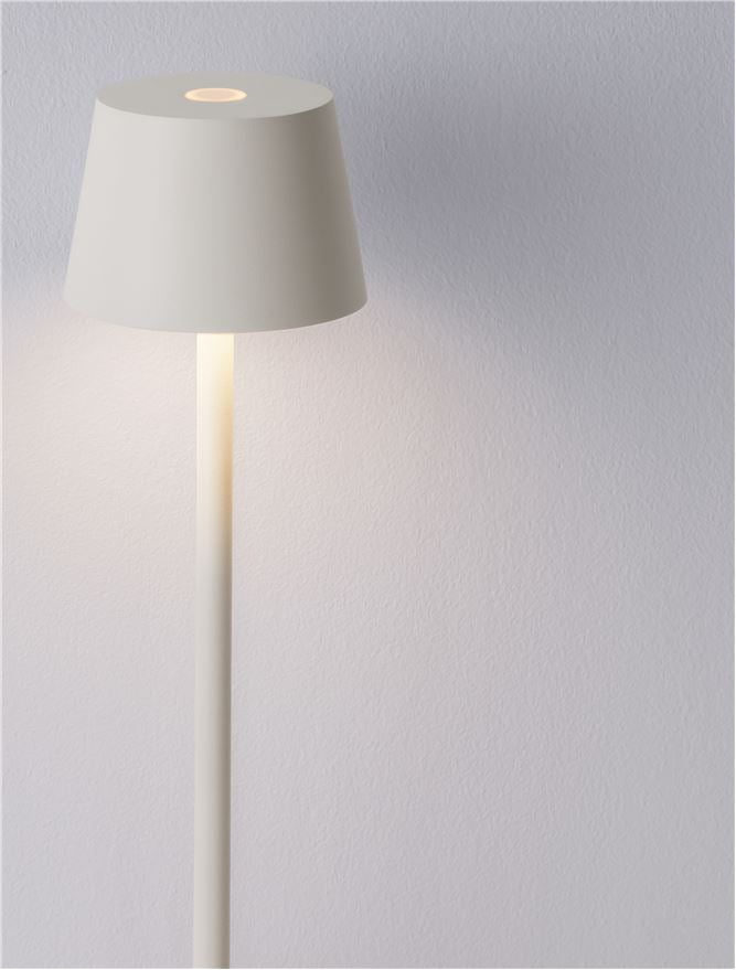 Lampa de masa portabila DECK, sandy white, 1.5W, IP 54 H 30 cm, Nova Luce