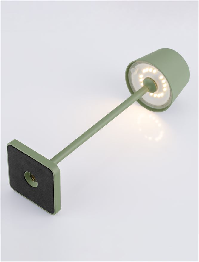 Lampa de masa portabila DECK, sandy olive green, 1.5W, IP 54 H 30 cm, Nova Luce