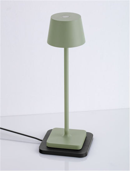 Lampa de masa portabila DECK, sandy olive green, 1.5W, IP 54 H 30 cm, Nova Luce