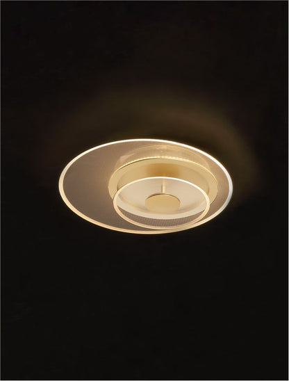 Plafoniera COPO Brass Gold Aluminium & Acrylic LED 29W Diam: 40 cm Nova Luce