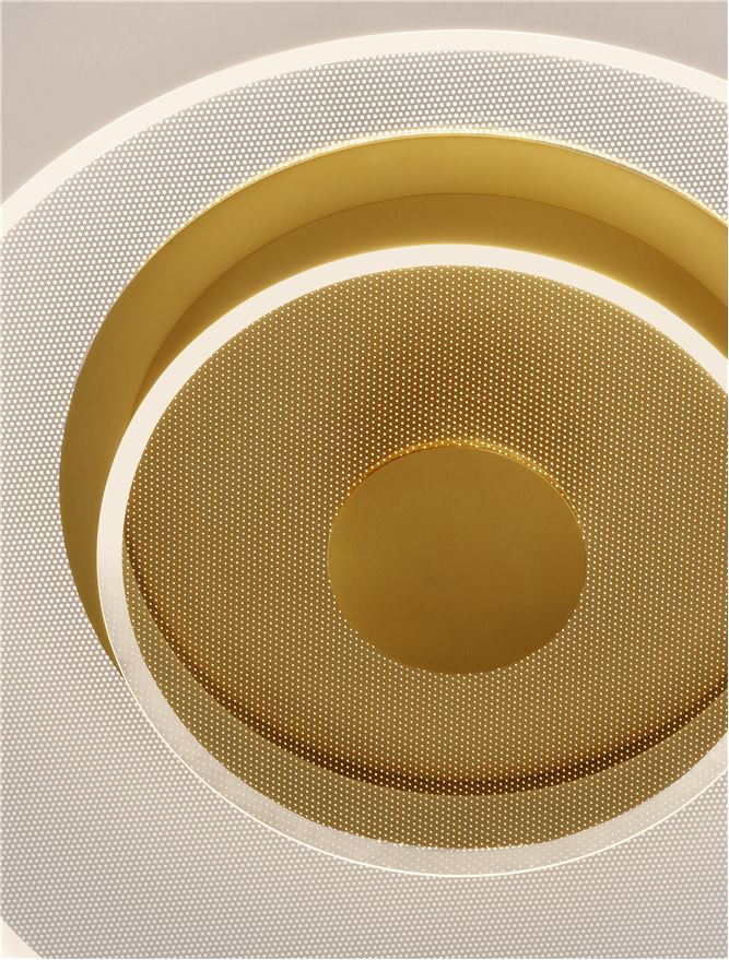 Plafoniera COPO Brass Gold Aluminium & Acrylic LED 29W Diam: 40 cm Nova Luce