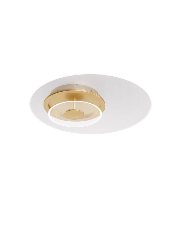 Plafoniera COPO Brass Gold Aluminium & Acrylic LED 29W Diam: 50 cm Nova Luce