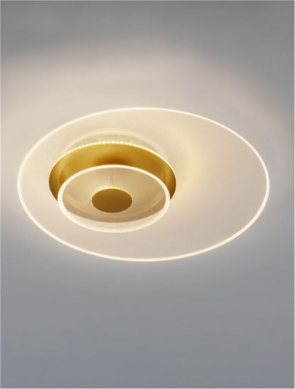 Plafoniera COPO Brass Gold Aluminium & Acrylic LED 29W Diam: 50 cm Nova Luce