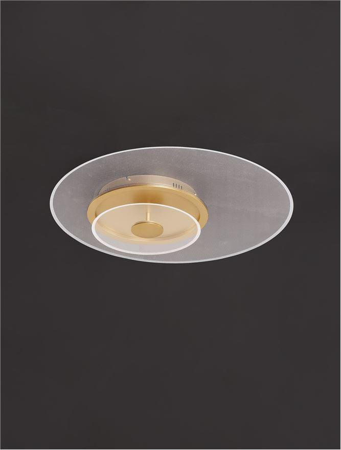 Plafoniera COPO Brass Gold Aluminium & Acrylic LED 35W Diam: 60 cm Nova Luce