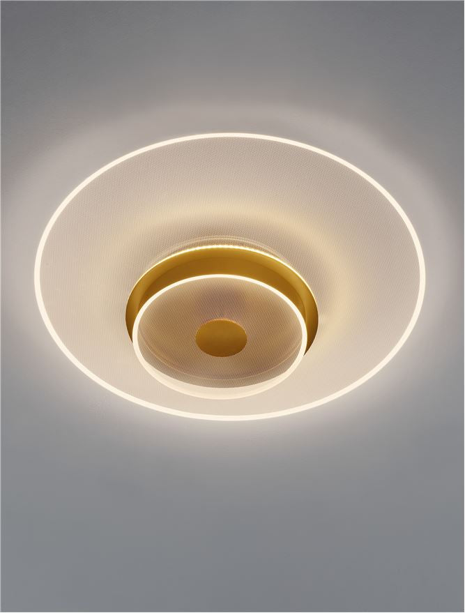 Plafoniera COPO Brass Gold Aluminium & Acrylic LED 35W Diam: 60 cm Nova Luce