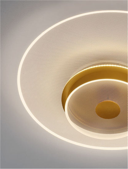 Plafoniera COPO Brass Gold Aluminium & Acrylic LED 35W Diam: 60 cm Nova Luce