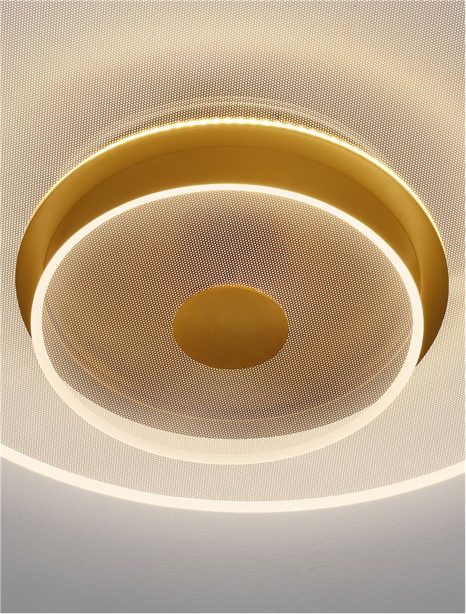 Plafoniera COPO Brass Gold Aluminium & Acrylic LED 35W Diam: 60 cm Nova Luce