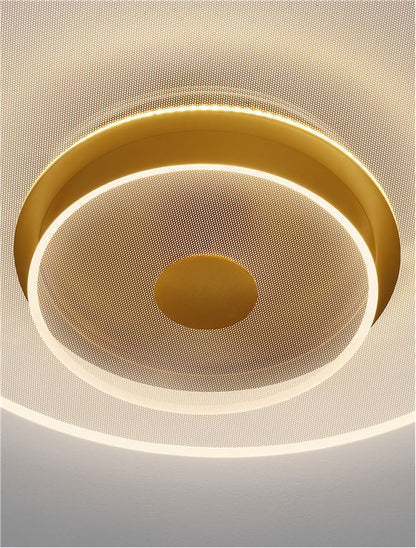 Plafoniera COPO Brass Gold Aluminium & Acrylic LED 35W Diam: 60 cm Nova Luce