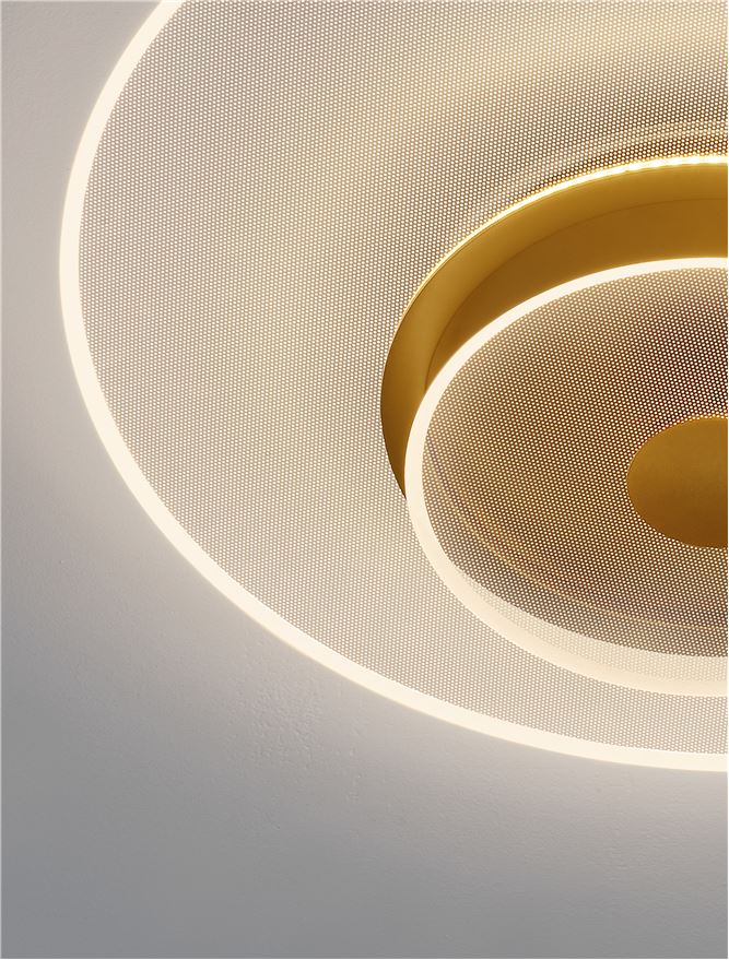 Plafoniera COPO Brass Gold Aluminium & Acrylic LED 35W Diam: 60 cm Nova Luce